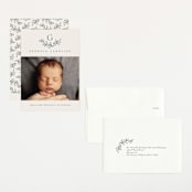 "Laurel Crest" - Birth Announcements in Muslin by Jessica Williams - Assembled