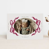 "Gibson" - Birth Announcements in Berry by Pati Cascino - Front
