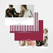 "Gibson" - Birth Announcements in Berry by Pati Cascino - Back of Card Options