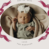 "Gibson" - Birth Announcements in Berry by Pati Cascino - Detail