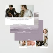 "Two Cute" - Birth Announcements in Silk by Creo Study - Back of Card Options