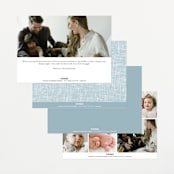 "Beach Linen" - Birth Announcements in Cloud by Kelly Schmidt - Back of Card Options
