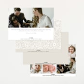 "Sweeping Name" - Birth Announcements in Cloud by Alethea and Ruth - Back of Card Options