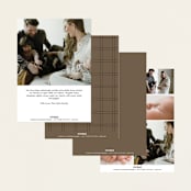 "Rustic" - Birth Announcements in Chestnut by Ekko Studio - Back of Card Options