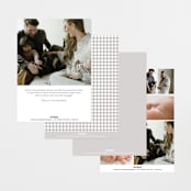 "Delightful Welcome" - Birth Announcements in Gravel by Olivia Raufman - Back of Card Options