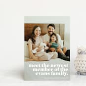 "NEWEST" - Birth Announcements in Cloud by Lori Wemple - Front