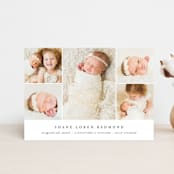 "Classically Modern" - Birth Announcements in Slate by Brianne Larsen - Front