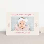 "present perfect" - Birth Announcements in Peony by Megan Davis - Front