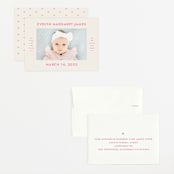 "present perfect" - Birth Announcements in Peony by Megan Davis - Assembled