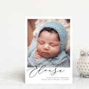 "First-Name Basis" - Birth Announcements in Onyx by Genna Blackburn - Front