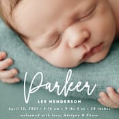 "little name" - Birth Announcements in Cloud by Susan Asbill - Detail