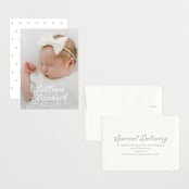 "Georgette" - Birth Announcements in Cotton by Megan Davis - Assembled