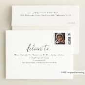 "Formal Script" - Birth Announcements in Onyx by Kasia Labocki - FREE Recipient Addressing