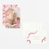 "Wiggle Worm" - Birth Announcements in Peach Sherbet by Lauren Chism - Assembled
