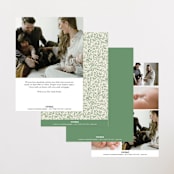 "bunnies and flowers" - Birth Announcements in Sage by Anastasia Makarova - Back of Card Options