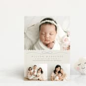 "Scallops" - Birth Announcements in Periwinkle by Laura Hankins - Front