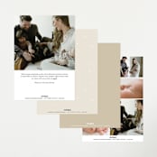 "Modern Meet" - Birth Announcements in Linen by Erica Krystek - Back of Card Options
