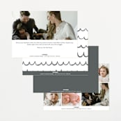 "Special Name" - Birth Announcements in Slate by Shirley Lin Schneider - Back of Card Options