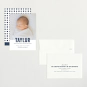 "Statement" - Birth Announcements in Marine by Sara Hicks Malone - Assembled