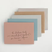 "Statement" - Birth Announcements in Marine by Sara Hicks Malone - Colored Envelopes Available