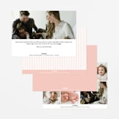 "Graceful Entrance" - Birth Announcements in Flamingo by Jessica Williams - Back of Card Options