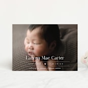 "Heart" - Birth Announcements in Blush by Pixel and Hank - Front