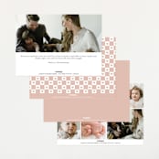 "Heart" - Birth Announcements in Blush by Pixel and Hank - Back of Card Options