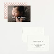 "Heart" - Birth Announcements in Blush by Pixel and Hank - Assembled