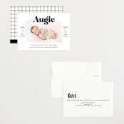 "Bold Name Frame" - Birth Announcements in Ash by Alethea and Ruth - Assembled