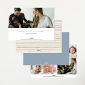 "Iconic bebe" - Birth Announcements in Bluebird by Creo Study - Back of Card Options