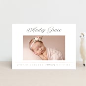 "Elegance" - Birth Announcements in Peony by Pixel and Hank - Front