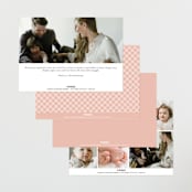"Elegance" - Birth Announcements in Peony by Pixel and Hank - Back of Card Options
