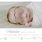 "Petite Garden" - Birth Announcements in Bouquet by Robert and Stella - Detail