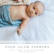 "Minimalist Stripes" - Birth Announcements in Cloud by Nicole Walsh - Detail