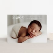 "simply named" - Birth Announcements in Snow by Sarah Curry - Front