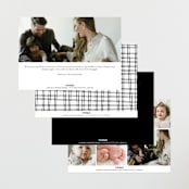 "Simply" - Birth Announcements in Noir by AK Graphics - Back of Card Options