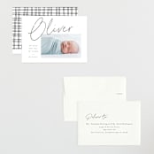 "Simply" - Birth Announcements in Noir by AK Graphics - Assembled