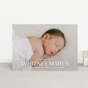 "Baby Classic" - Birth Announcements in Cloud by Carolyn MacLaren - Front
