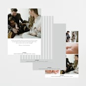 "Modern Arc" - Birth Announcements in Snow by Erin Deegan - Back of Card Options