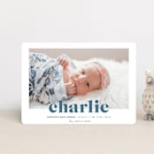 "Bold Nickname" - Birth Announcements in Bluebird by Shirley Lin Schneider - Front