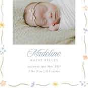 "Petite Garden" - Birth Announcements in Bouquet by Robert and Stella - Detail