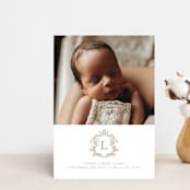"Crested" - Birth Announcements in Fawn by mo kelley - Front