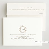 "Crested" - Birth Announcements in Fawn by mo kelley - FREE Recipient Addressing