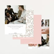 "Sweet Floral Vine" - Birth Announcements in Blush by Susan Moyal - Back of Card Options