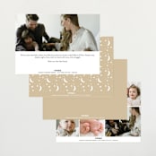 "Inspired Introduction" - Birth Announcements in Wheat by Carolyn MacLaren - Back of Card Options