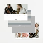 "Chic Introduction" - Birth Announcements in Storm by Olivia Raufman - Back of Card Options