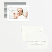 "Chic Introduction" - Birth Announcements in Storm by Olivia Raufman - Assembled