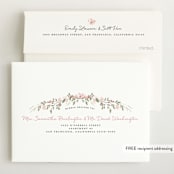 "Sweet Floral Vine" - Birth Announcements in Blush by Susan Moyal - FREE Recipient Addressing