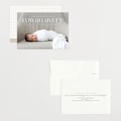 "Exemplary" - Birth Announcements in Cotton by Olivia Raufman - Assembled