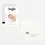 "Bold Name Frame" - Birth Announcements in Ash by Alethea and Ruth - Assembled